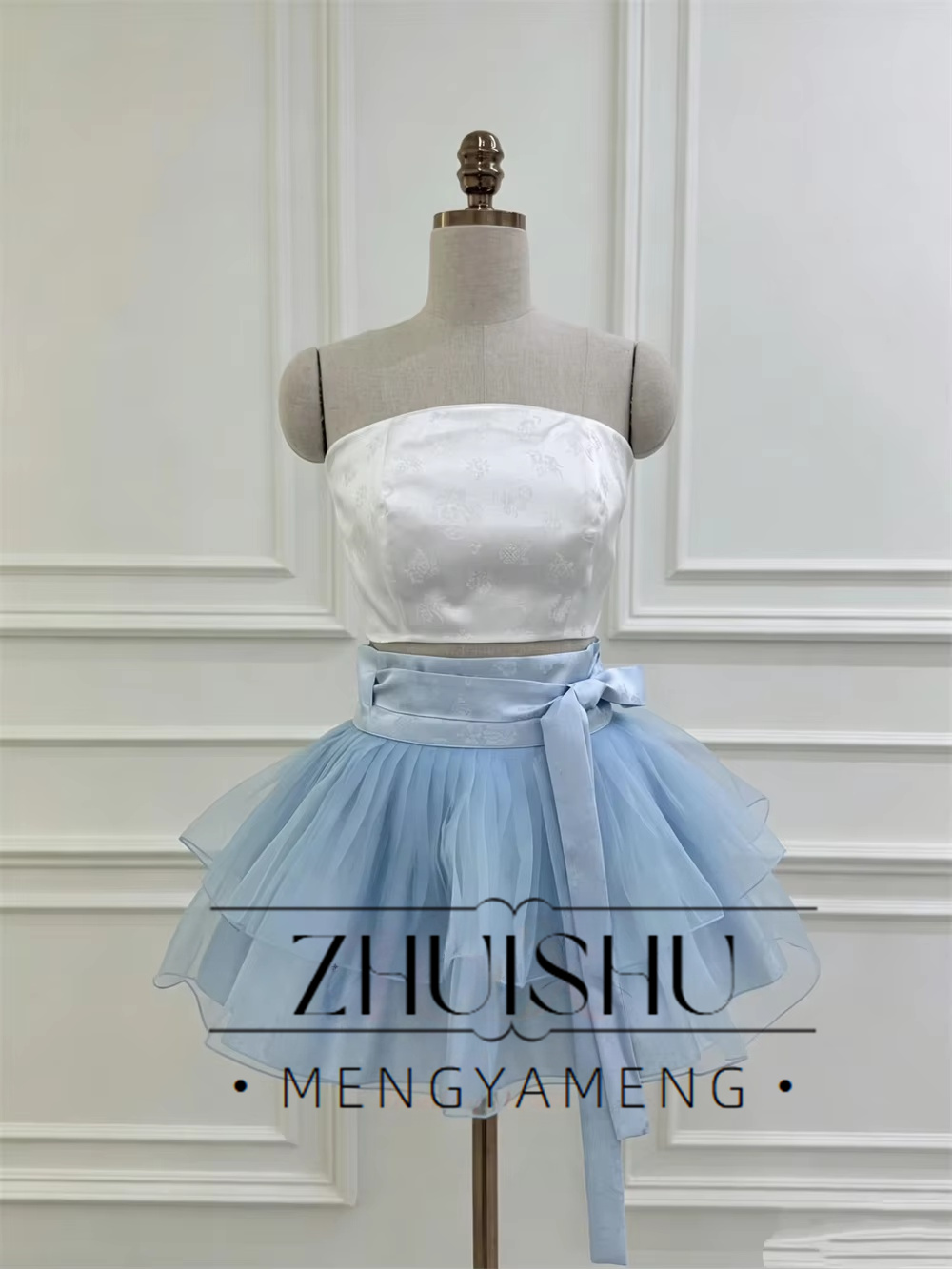 Modern Blue White 3Pcs Short C - Modern Korean Lifestyle ulasan dan harga